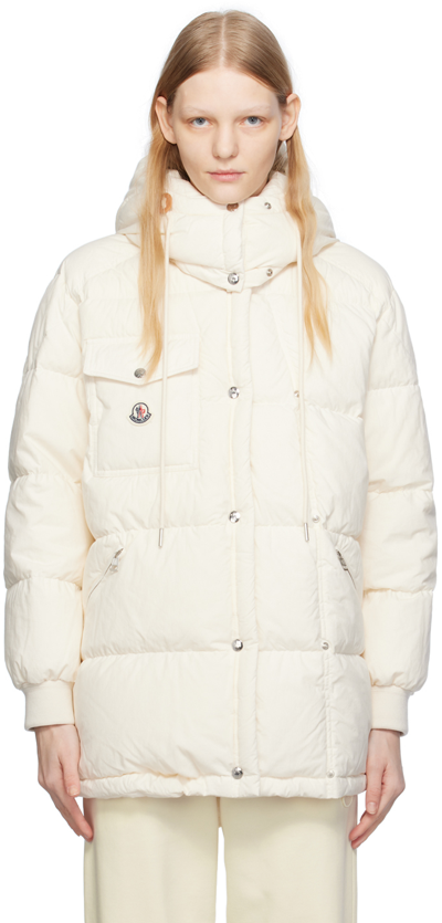 Moncler Karakorum Down Jacket In Offwhite