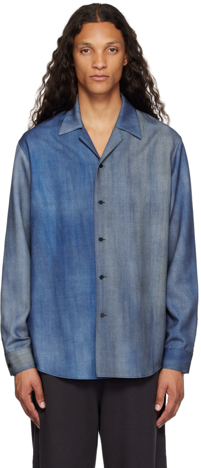 Vein Blue Gradient Shirt In X.blue