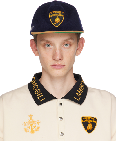 Rhude Lamborghini 63 Hat In Navy Brown