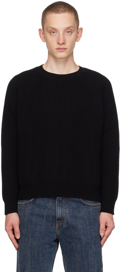 Second / Layer Black Raglan Sweater