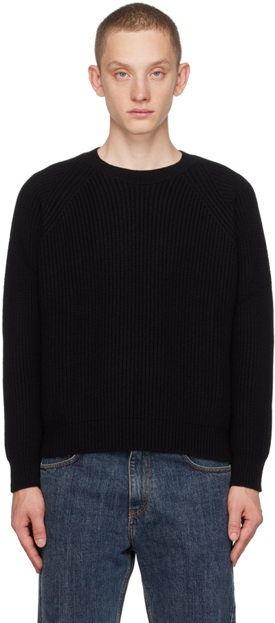 Second / Layer Black Raglan Jumper