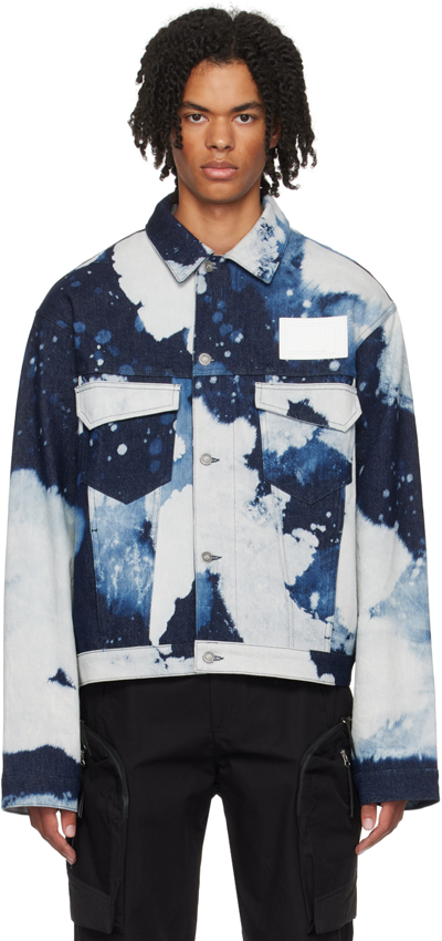 A-cold-wall* Hand Bleached Denim Jacket In Blue