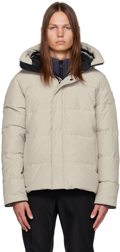 Canada Goose Macmillan Hooded Down Jacket In Grey