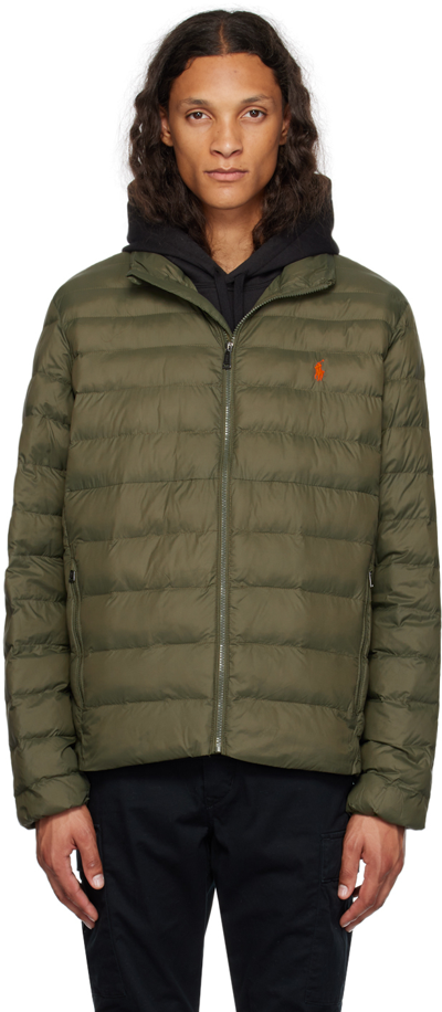 Polo Ralph Lauren Water Resistant Hooded Jacket In Thermal Green