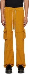 LES TIEN YELLOW DRAWSTRING CARGO PANTS