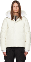 Canada Goose White Humanature Macmillan Down Jacket In Greige
