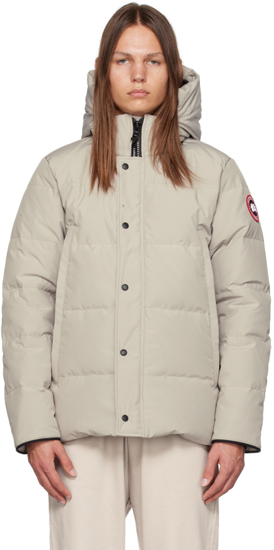 Canada Goose Wyndham - Hooded Down Jacket In Beige