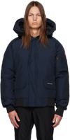 Canada Goose Chilliwack 625 Fill Power Down Hooded Bomber Jacket In Atlantic Navy
