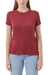 Atm Anthony Thomas Melillo Women's Schoolboy Metallic Cotton Tee In Wine