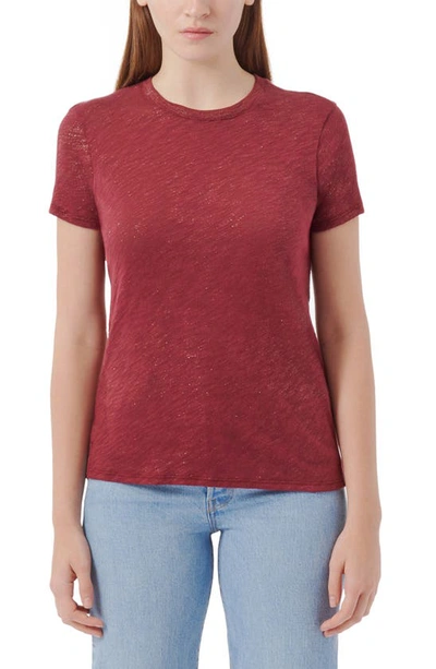 Atm Anthony Thomas Melillo Women's Schoolboy Metallic Cotton Tee In Wine