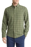 Mizzen + Main City Trim Fit Mulholland Check Flannel Button-down Shirt In Green