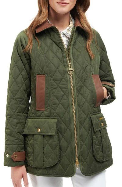 Barbour Women's Premium Beadnell Quilted Jacket In Olive Ancient