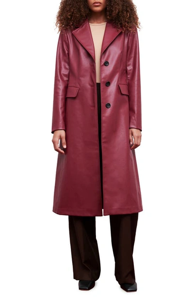 Apparis Liv Apple Faux Leather Coat In Rhubarb