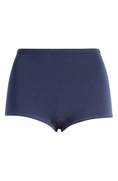 Skims Stretch Cotton Jersey Boyshorts In Navy