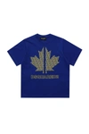 Dsquared2 Logo-print Cotton T-shirt In Blue
