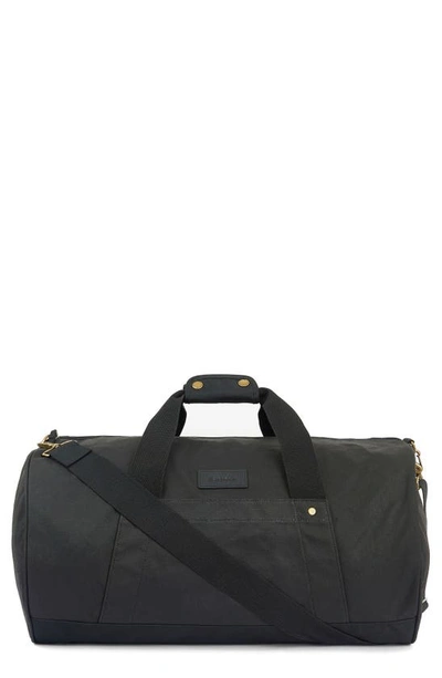 Barbour Explorer Wax Duffel Bag In Black