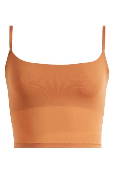 Skims Brown Fits Everybody Corded Lace Camisole In Bronze