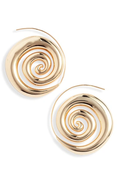 Cult Gaia Cassia Spiral Hoop Earrings In Gold