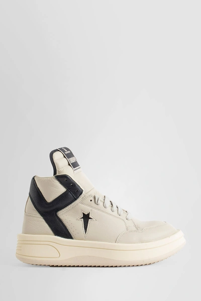 Rick Owens Unisex Off-white Trainers In Oyster / Black