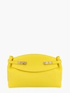 Ferragamo Hug Gancini Leather Top-handle Bag In Yellow