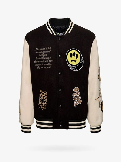 Barrow Logo-patches Bomber Jacket In Black