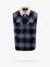 Isabel Marant Vest Sleeveless Zippered Check Motif In Blue