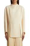 Khaite The Mahni Slit-detail Blouse In Bone