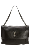 Saint Laurent X-large Niki Leather Shoulder Bag In Noir