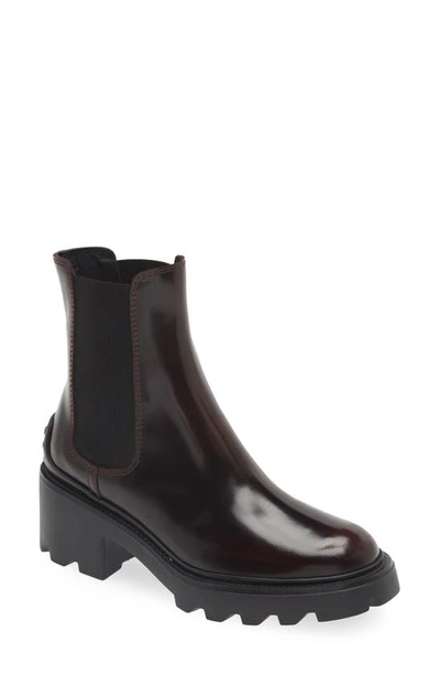 Tod's Lug Sole Chelsea Boot In Must