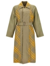 Burberry Bradford Check-print Reversible Gabardine Coat In Beige