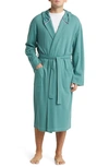 MAJESTIC MICROGRID HOODED COTTON BLEND ROBE