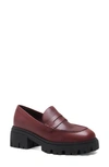Free People Lyra Lug Sole Loafer In Wild Mulberry