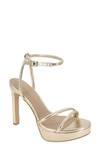 Bcbgeneration Women's Kendi Ankle Strap Platform Sandals In Platino