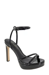 Bcbgeneration Bcbg Kendi Ankle Strap Platform Sandal In Black Patent