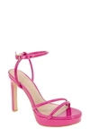 Bcbgeneration Women's Kendi Ankle Strap Platform Sandals In Viva Pink Patent