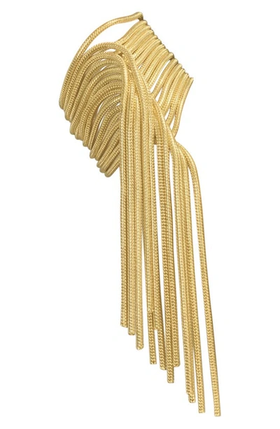 Adornia Multi Strand Textured Chain Bracelet In Gold