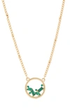 VINCE CAMUTO CRYSTAL CIRCLE PENDANT NECKLACE