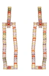 Eye Candy Los Angeles Rainbow Drop Earrings In Gold