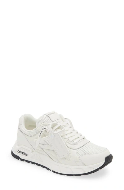 Off-white B Leather Runner Sneakers In White