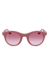 Converse Restore 49mm Gradient Round Sunglasses In Milky Saddle