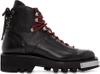DSQUARED2 Black Lace-Up Hiker Boots