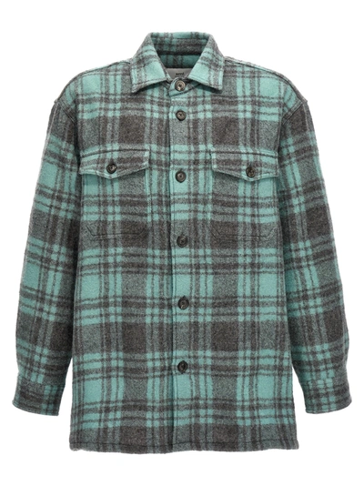 Ami Alexandre Mattiussi Check Overshirt In Blue