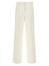 DOLCE & GABBANA DOUBLE CREPE FLARE PANTS WHITE