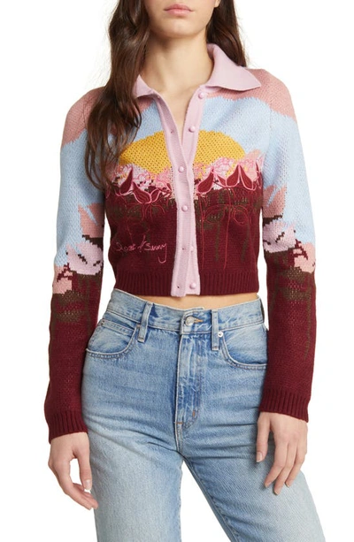 House Of Sunny Garden Of Eden Tripper Cardigan In Multi