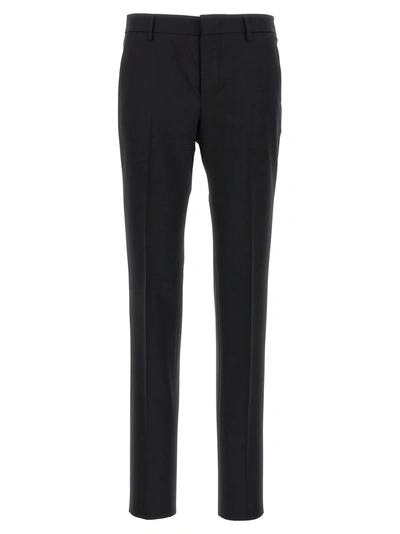 Tagliatore Linen Trousers In Black