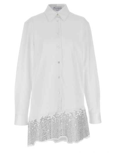 Jw Anderson Rhinestone Chemisier Dress Dresses White