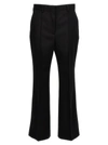 LANVIN WOOL FLARE PANTS BLACK