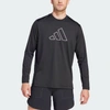 Adidas Originals Men's Adidas Train Icons Small Logo Long Sleeve Training Tee In Grey