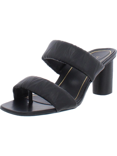 Vionic Emaline Womens Leather Slip On Heels In Black