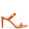 Giuseppe Zanotti Calista 85mm Double-strap Mules In Orange